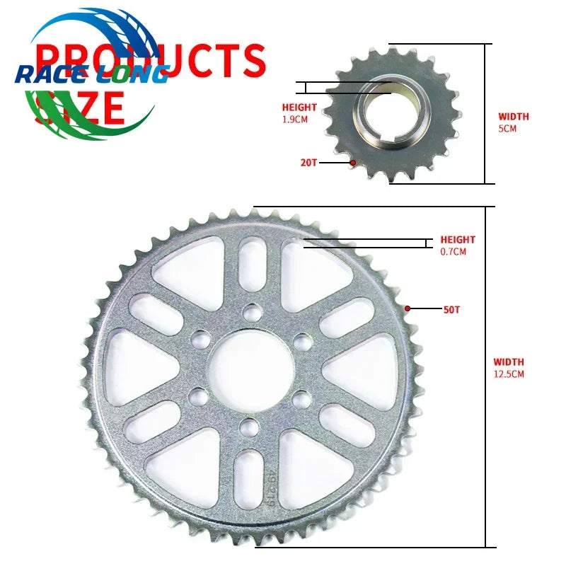 For Surron Light Bee X First-Level Transmission Chain Gear Set Electric Bike for SurRon Chain Accessories Segway X260 Motorcycle
